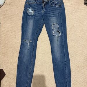 Mudd Distressed Skinny Jeans in Blue